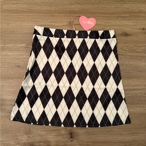 Sugar Thrillz Black and White Diamond Skirt